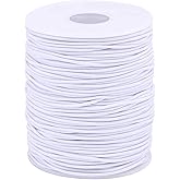 Senkary 1.5 mm Elastic String Cord Stretchy Bracelet String Beading Thread for Jewelry Making and Bracelet Making, 109 Yards, White