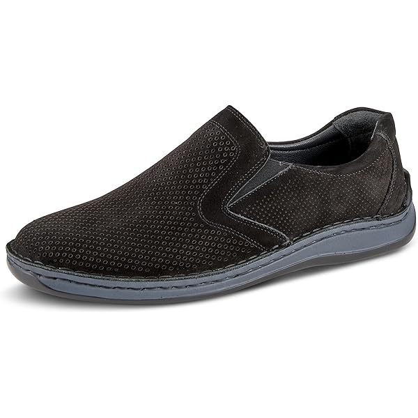 Amazon.com | New OTZ Shoes Men's OG SDE Slip On Black Suede