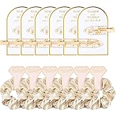 12 PCS Soft Silk Satin Hair Accessories - Scrunchies, Hair Clips for Bridal Shower Gifts, Wedding Favors for Women and Girls