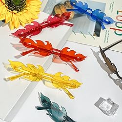 Pibupibu 12 Pack Fire Flame Sunglasses Bulk Rimless