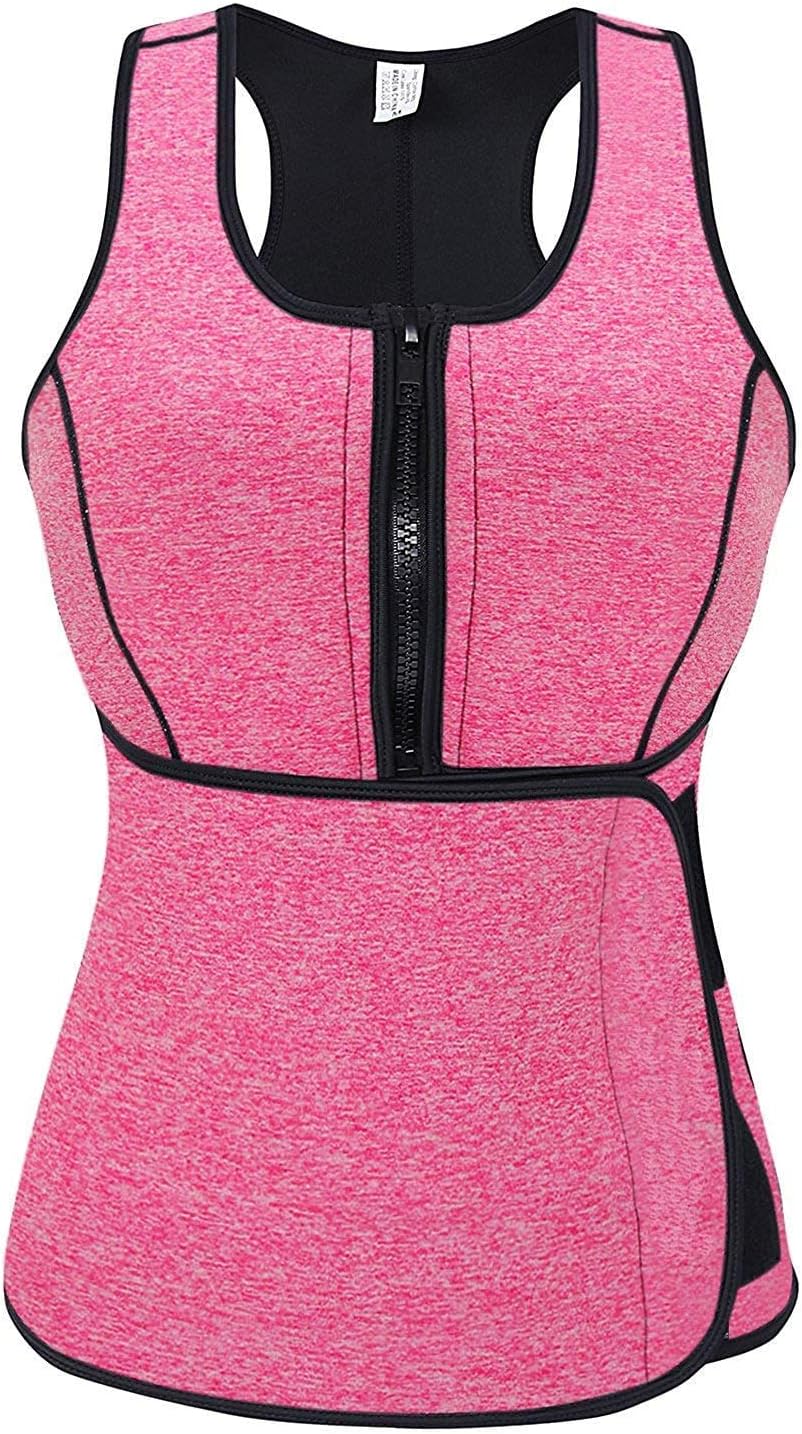 Neoprene Sweat Vest for Women, Slimming Body Shaper with Adjustable Waist Trimmer Belt, Weight Loss