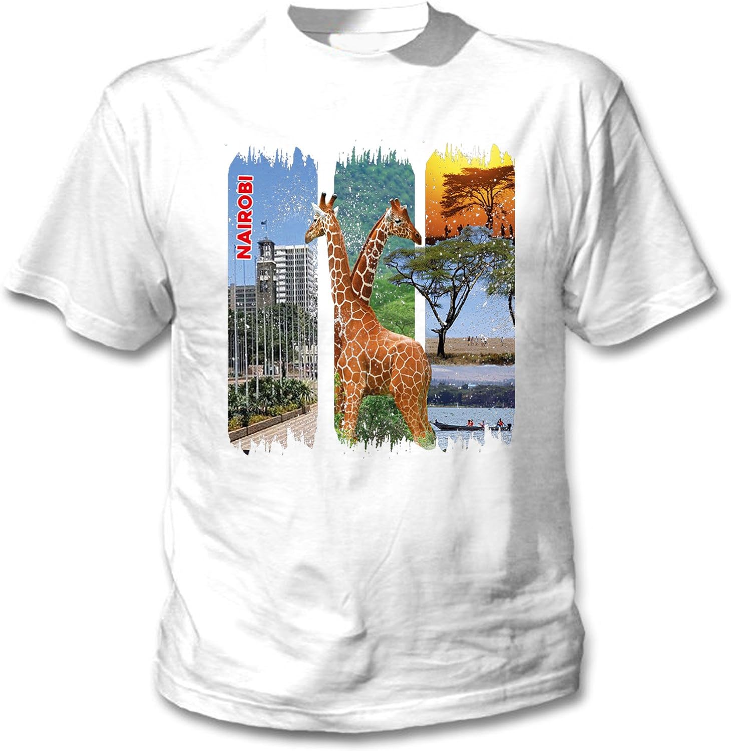 teesquare1st Men's Nairobi South Africa White TShirt Amazon.co.uk