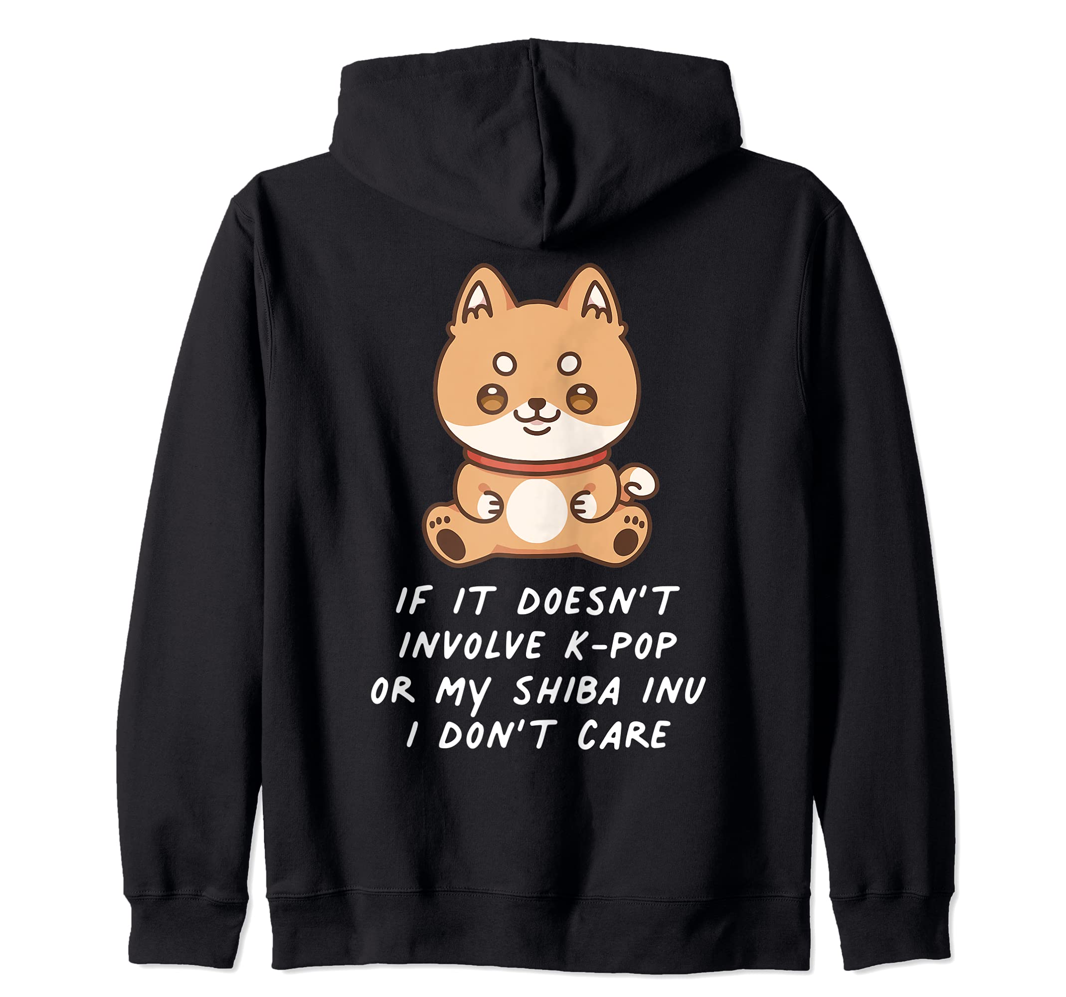 If It Doesn't Involve K-Pop Or My Shiba Inu I Don't Care Dog Zip Hoodie