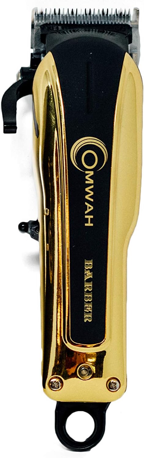 omwah professional high performance cordless barber hair clipper haircut kit with 5 magnetic combs