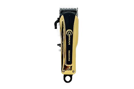 omwah professional high performance cordless barber hair clipper haircut kit with 5 magnetic combs