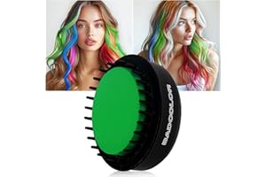 BADCOLOR Green Hair Temporary Hair Dye Comb For Girls Kids Adults, Washable Hair Chalk Makeup For Halloween Christmas Birthday Cosplay Festival (Green)