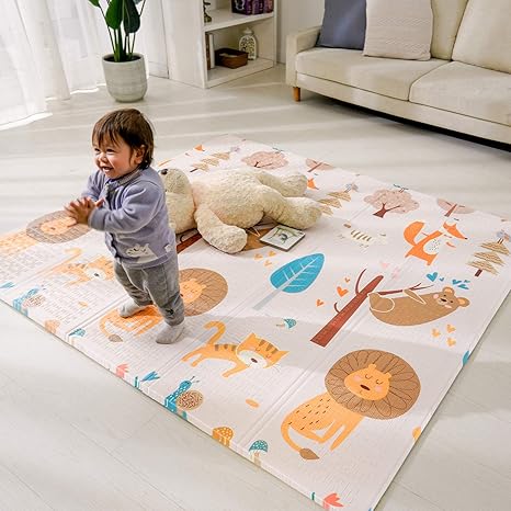 Bammax Baby Play Mat Baby Crawling Mat Foldable Baby Floor Mat Environmentally Friendly Xpe Expanded Polyethylene Foam Double Side Playable Waterproof Non Toxic Bpa Bisphenol A Free Amazon De Baby