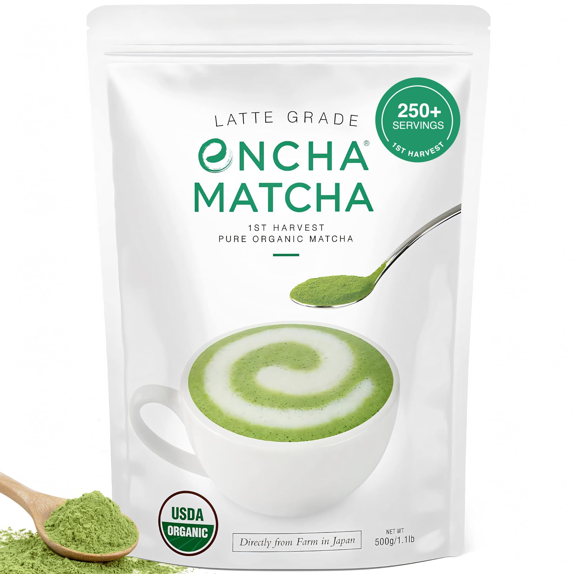 Mua Encha Latte Grade Matcha Powder - First Harvest Organic Unsweetened ...