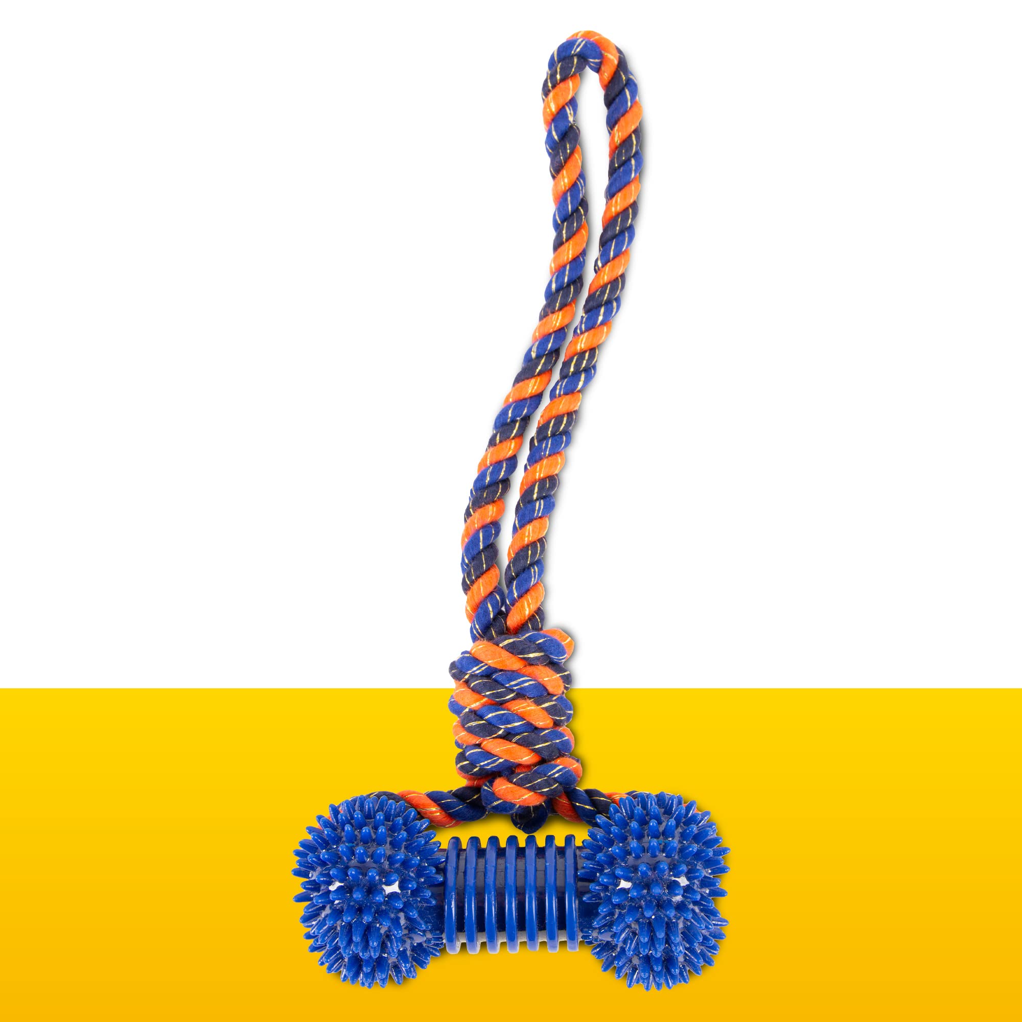 PawPride Rope Tug Toy for Dog - Rope Toy Dog Chew Toys - Tough Chew Toy - Double Handle, Bone and Ball (Bone Tug)
