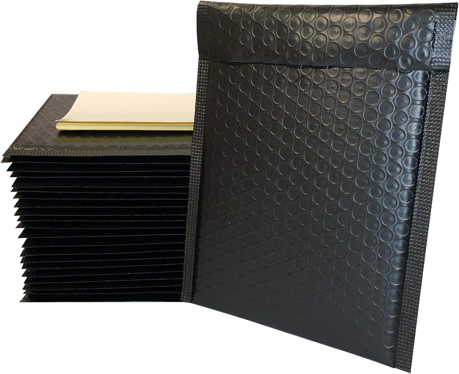 Bubble Mailers 6x10 matte black poly envelope and
