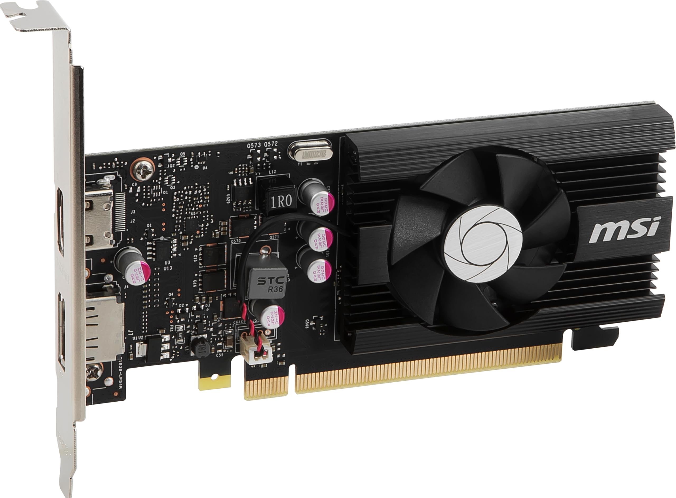 MSI Gaming GeForce GT 1030 4GB DDR4 64-bit HDCP Support DirectX 12 DP/HDMI Single Fan OC Graphics Card (GT 1030 4GD4 LP OC)