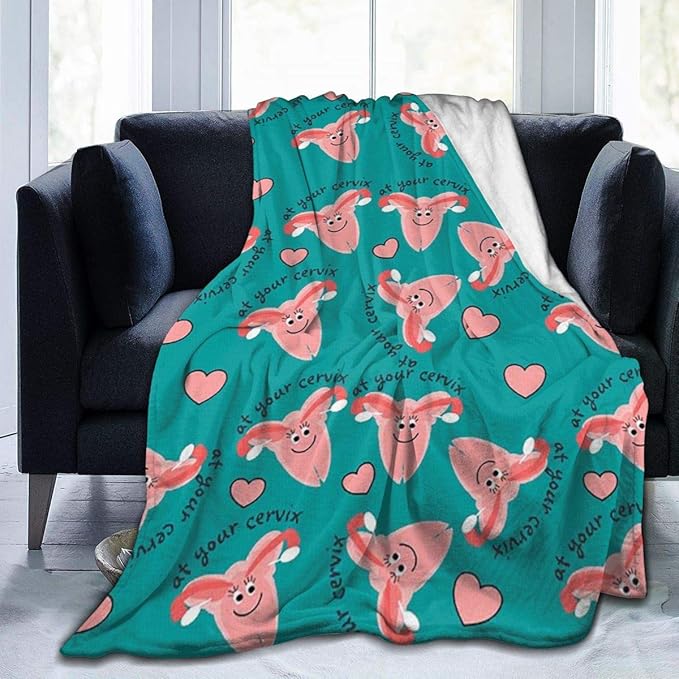 SHINEOO Blanket Obstetrical Nurse Cervix Fuzzy Blankets