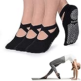 Ozaiic Pilates Socks for Women Non Slip Grip, Yoga Socks with Grippers for Barre, Hospital, Ballet, Dance, Barefoot Workout