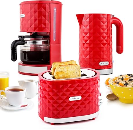 Amazon.de: Klarstein Granada Rossa Design Frühstücksset 3-teiliges ...