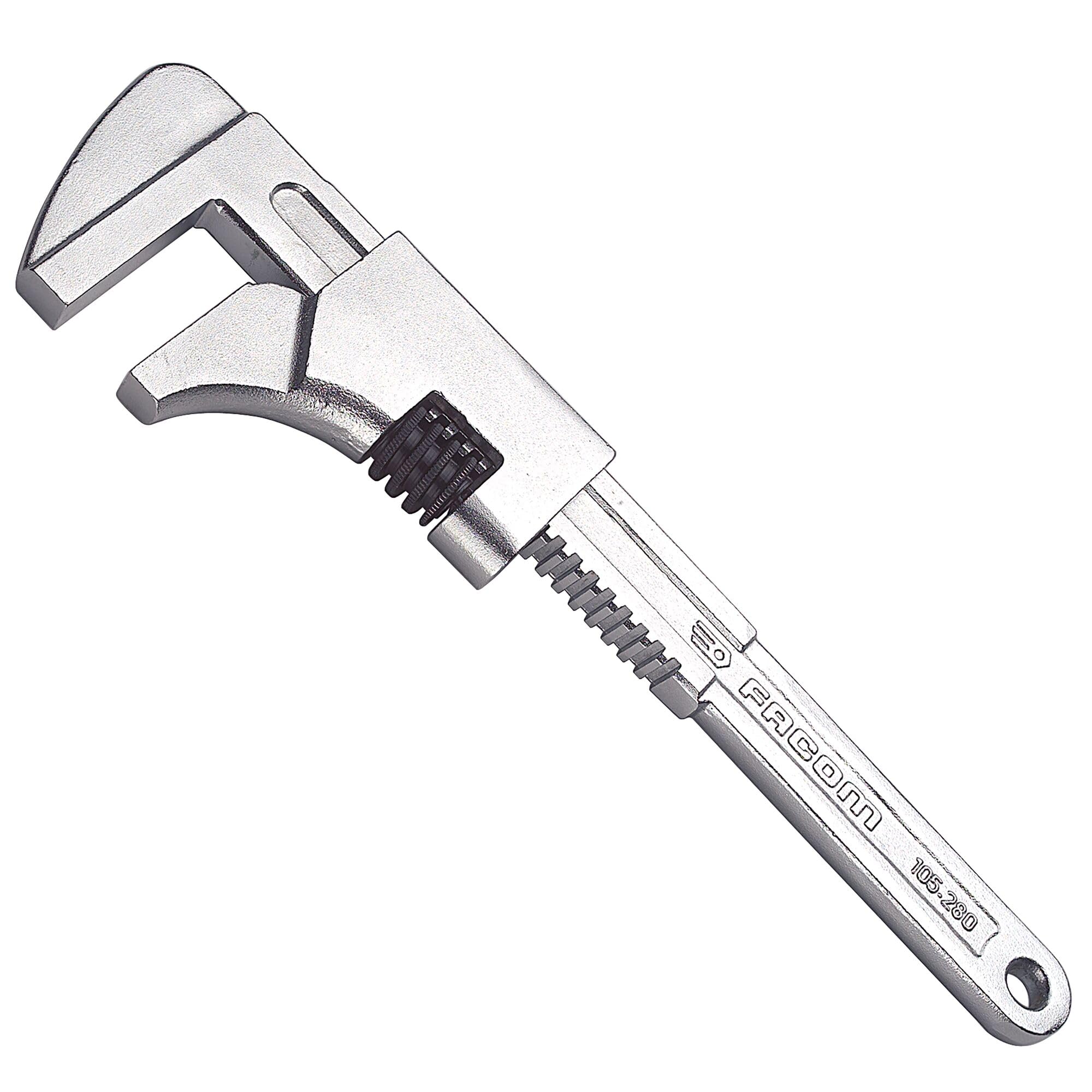 FACOM - Rack Wrench - 105.280 - Large Aperture 70 mm - Length 280 mm - Heavy Duty Wrench - Plumber, Building, Agriculture, Construction Sites - Satin Chrome
