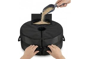 MTSBDM 18" Round Umbrella Base Weight Bag with Side-Slot Opening – Fits Offset, Cantilever, Flagpole & Outdoor Patio Umbrella