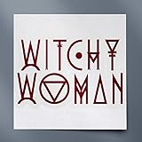 ANGDEST Halloween Witchy Woman (Burgundy) (Set of 2) Premium Waterproof Vinyl Decal Stickers for Laptop Phone Accessory Helme