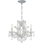 Maria Theresa 4 Light Clear Italian Crystal Polished Chrome Mini Chandelier
