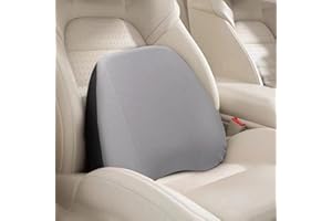 SPRFUFLY Super Comfy Lumbar Pillow, Lumbar Support Pillow for Back Pain Relief with Adjustable Strap, 100% Memory Foam & Breathable Removable Cover, Ergonomic Design - Softness Back Support Pillow(Gray)