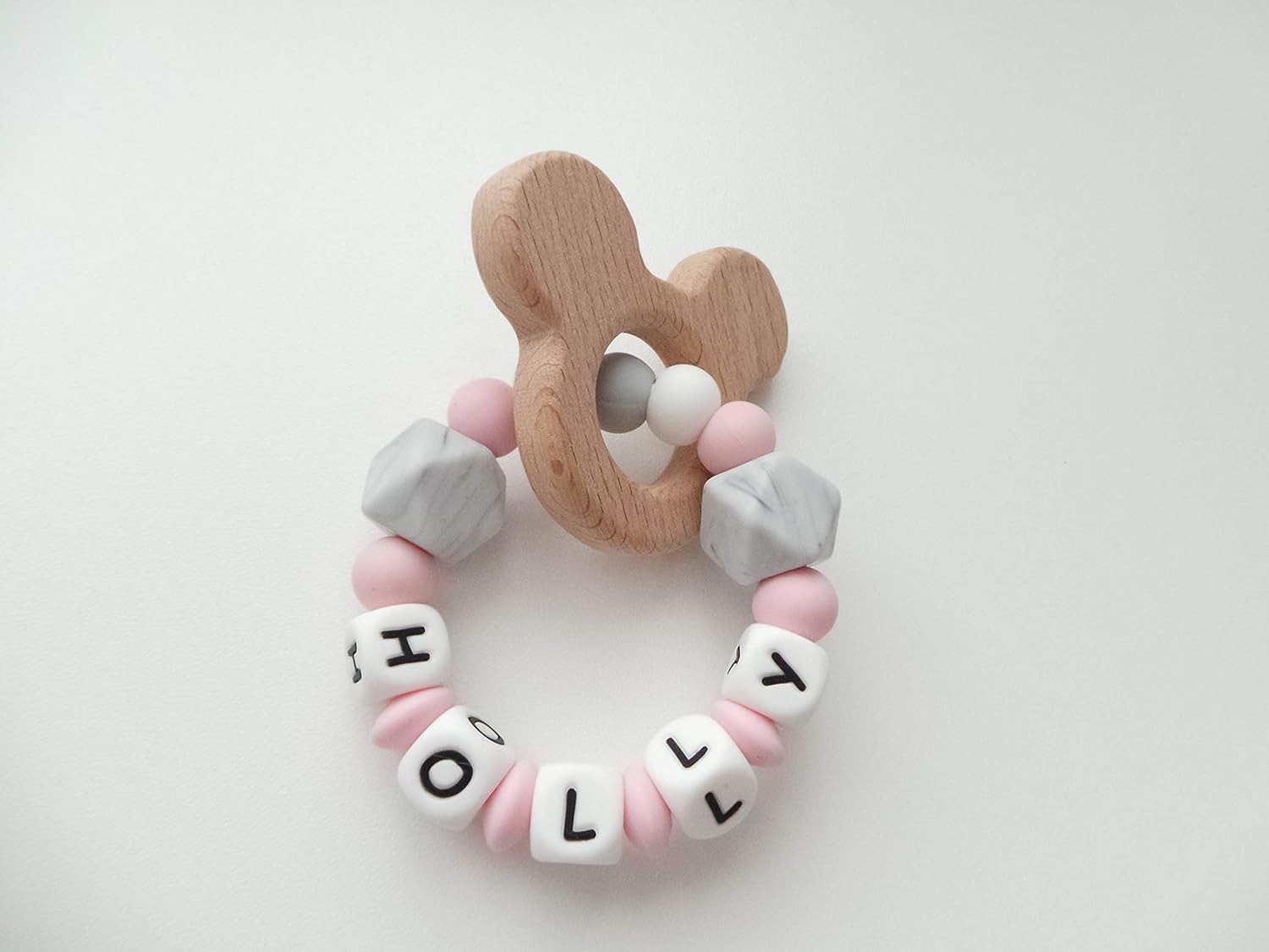 personalised baby teething ring