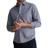 UNTUCKit Wrinkle Free Solid Long Sleeve Shirt for Men | Wrinkle-resistant &amp; moisture-wicking material, made of durable, premium nylon, finished with the perfect untucked length