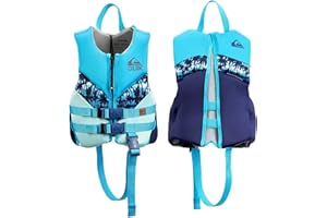 QUIKSILVER Life Jacket for Youth/Kids/Infant, USCG and Transport Canada Approved Type III PFD, Evoprene Level 70 Buoyancy Aids for Boating Swimming Kayaking Watersports