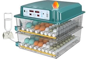 CoInceptus 120 Egg Incubator, Incubator for Chicken Eggs with Automatic Egg Turning and Humidity Monitors, 5 Automatic Incubation Modes, Quail Egg Incubator with Incubation Day Display and Egg Candler