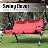 Socobeta Swing Seat Cushion Cover - Waterproof, Easy Clean, Red 12" view 5