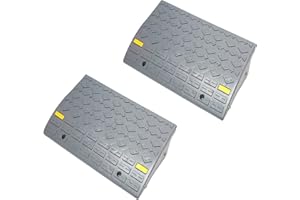 BISupply Curb Ramps for Driveway Ramps for Low Cars, Car Ramps, Motorcycle Ramp, Threshold Ramp, Loading Ramps 6in 2pk