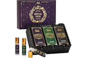 Royal Oud Attar Oil Set by Dukhni | Pure original Oudh perfume, Islamic fragrances, Eid & Ramadan gifts for men and women | 3
