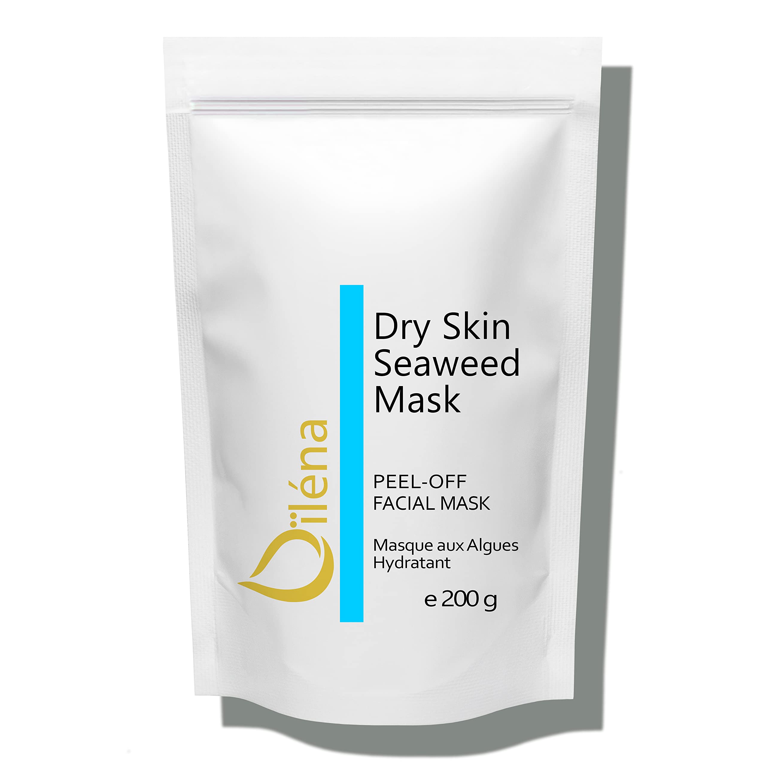 Oïléna - 100% Natural Alginate Peel-Off Moisturizing Powder Mask 200g | Marine Complex Powder for Skin Hydration | Enhances Elasticity and Permeability | Easy Home Use, Green, 200g