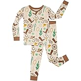 Little Sleepies Two-Piece Pajama Set for Boys & Girls, Soft Viscose from Bamboo Toddler Pajamas for Kids, Family Matching PJs