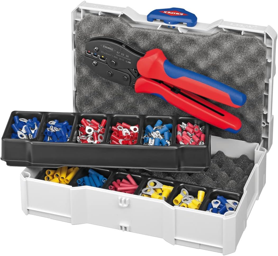 KNIPEX Crimp Assortment for Cable Connectors 13 Parts 265 mm, 97 90 21