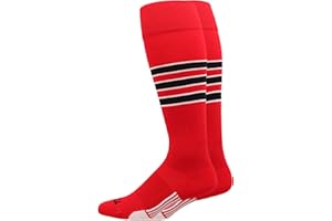 MadSportsStuff Dugout Striped Baseball Socks Softball Youth and Adult for Boys Girls Men Women Over the Calf Length