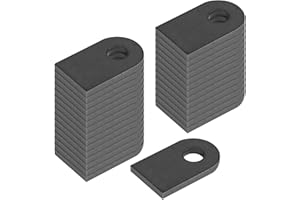 OTTFF 30 Pack Weld On Mounting Tab, Steel Basic Welding Tab, 1-5/8" Tall, 1" Width, 3/8" Hole, 5/32" Thick