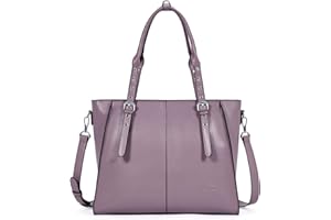 BOSTANTEN Women Leather Handbag Tote Shoulder 15.6 inch Laptop Briefcase Work Purses