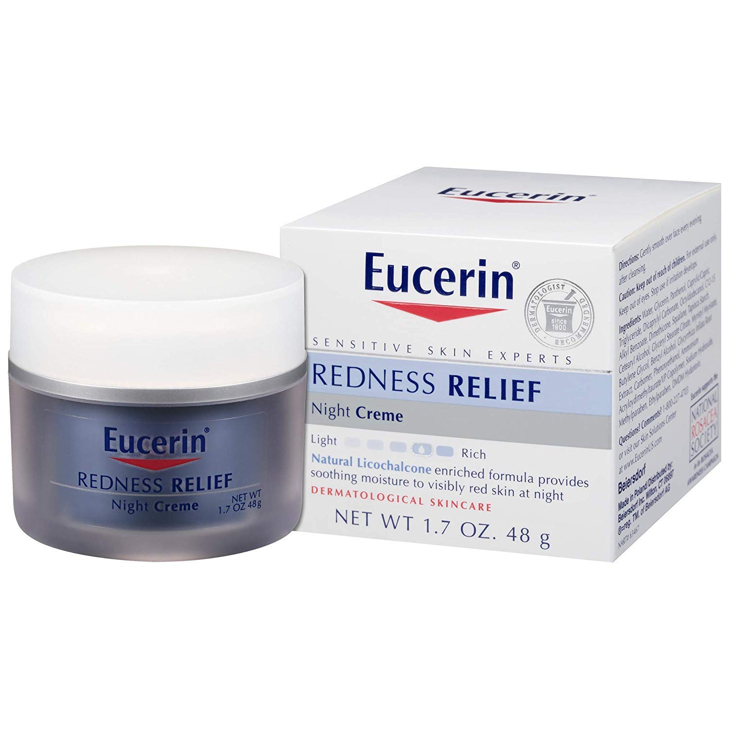 Eucerin Redness Relief Soothing Night Creme 1.7 oz / 48 g