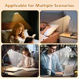 Akynite 7W Clip Desk Light with USB Adapter 48 LED 3 Color 10 Brightness view 8