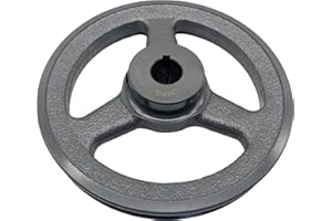 CMFG AK64-3/4 v Belt Pulley, 6.25 inch OD, 3/4 Inch Bore,Cast Iron Material, AK Single Groove Mechanical v-Belt Pulleys for "4L" or "A" or "3L" Belts