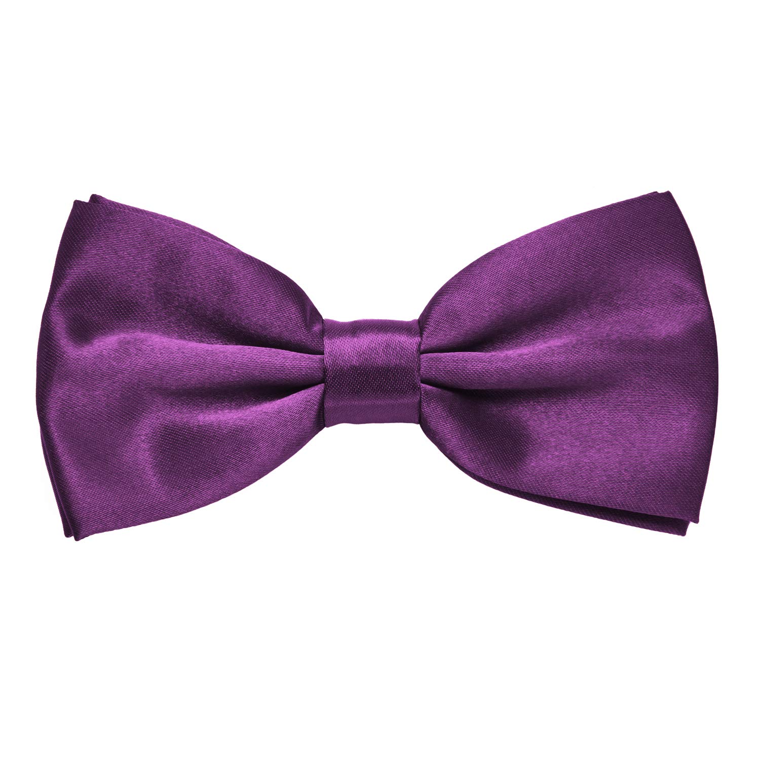 MASADA bow tie violet - men's accessory in shiny-look, continuously adjustable, handmade with hook closure - 12 x 6 cm