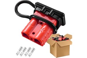 Sevenjungle 2 Pcs Anderson Connector Quick Disconnect Connector, 50A RedWire Connectors, 6 to 12 Battery Quick Connect, 600V Powerpole for Car Bike ATV Winches Lifts Motors.
