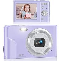 Digital Camera, Lecran FHD 1080P 36.0 Mega Pixels Vlogging Camera with 16X Digital Zoom, LCD Screen, Compact Portable…