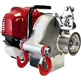Portable Winch Gas/Battery Capstan Power Rigging Tool for Heavy Pulling | Gas-Powered Compact 26.5 lb System with Honda GX50 Engine, 2,200 lb Hauling Force at 44 ft/min, Unlimited Rope Length