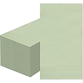 100 Pcs Sage Green Paper Napkins Disposable - Sage Green Guest Dinner Napkins for Bathroom Bridal Shower Wedding Birthday Anniversary Party