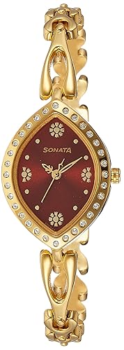 Analog Gold Dial Womens Watch-NK8149YM01