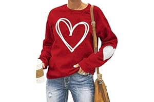 Ithalt Valentines Day Shirts Women Valentine Crewneck Sweatshirts Love Heart Sweatshirt Valentine's Long Sleeve Tops