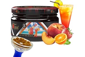 Tanya Herbal Hookah Molasses 100% Nicotine & Tobacco Free Shisha Hookah Flavors Fruit Mix Organic Shisha Flavors 250g Reusable Premium Jars (Sex On The Beach)