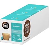 NESCAF&Eacute; DOLCE GUSTO Flat White Coffee Pods, 16 Capsules (Pack of 3 - Total 48 Capsules, 48 Servings)