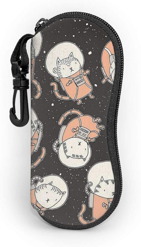 Amazon メガネケース 眼鏡ケース かわいい宇宙猫 眼鏡入れ 超軽量 擦り傷防止 サングラスケース おしゃれ 小物入れ 持ち運び便利 ファスナー式 めがねケース 通勤 通学 メンズ レディース 眼鏡小物 通販
