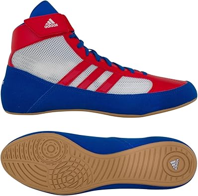red white blue wrestling shoes